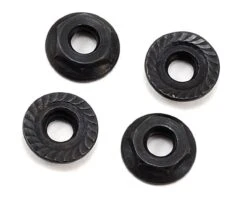 Team Losi Racing TLR236001 4mm Low Profile Serrated Nuts 4 Pack