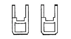 The Bethlehem Car Works 86 HO Scale Brass Baggage Car Steps 8 Pack