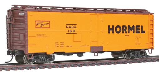 Walthers 910-3502 HO Scale 40' Steel Meat Reefer, Hormel NADX #158 8 Walthers 910-3502 HO Scale 40' Steel Meat Reefer, Hormel NADX #158 -Bachmann Store walthers 910 3502 ho scale 40 reefer hormel nadx