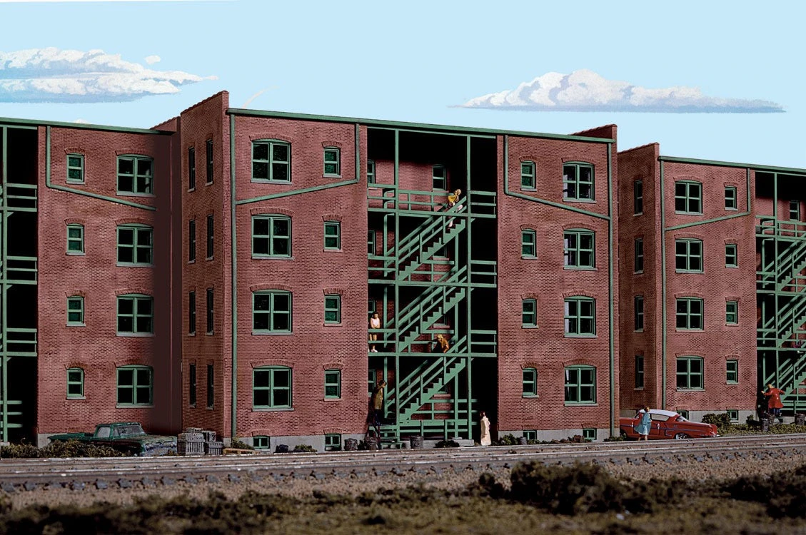 Walthers Cornerstone 933-3177 HO Scale Parkview Terrace Background Building Kit 3 Walthers Cornerstone 933-3177 HO Scale Parkview Terrace Background Building Kit