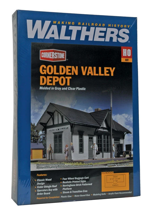 Walthers Cornerstone 933-3532 HO Scale Golden Valley Depot Kit 7 Walthers Cornerstone 933-3532 HO Scale Golden Valley Depot Kit - Image 5