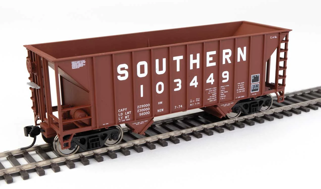 Walthers MainLine 910-56622 100 Ton 2 Bay Hopper Southern Brown SOU 103449 3 Walthers MainLine 910-56622 100 Ton 2 Bay Hopper Southern Brown SOU 103449