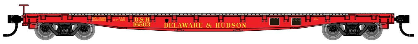 Walthers Mainline 910-6610 53' GSC Flatcar Delaware & Hudson D&H 16505 3 Walthers Mainline 910-6610 53' GSC Flatcar Delaware & Hudson D&H 16505
