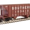 Walthers MainLine 910-6927 100 Ton 2 Bay Hopper Southern Brown SOU 103412 -Bachmann Store walthers mainline 910 6927 100 ton 2 bay hopper southern brown sou 103412