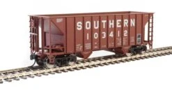 Walthers MainLine 910-6927 100 Ton 2 Bay Hopper Southern Brown SOU 103412