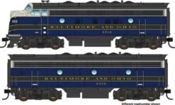 Walthers Mainline 910-9950 HO Scale EMD F7A-B Diesel Set Baltimore & Ohio B&O 4256/5486